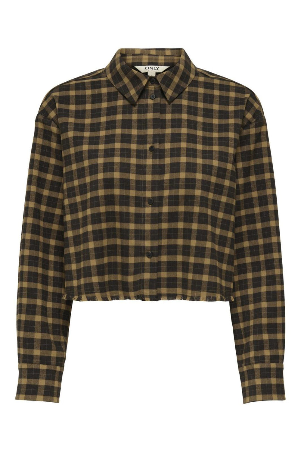 Only - Onlcat Life L/S Check Shirt - 4859341 Chipmunk Black Coffee
