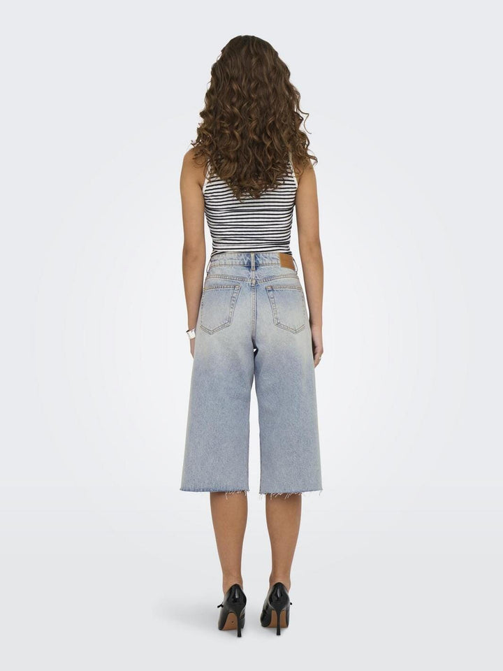 Only - Onlcobain Reg Dest W Long Shorts Tai - 4769481 Light Blue Denim