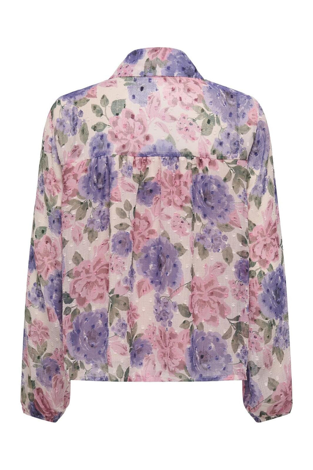 Only - Onldina L/S Top - 4787723 Cloud Dancer Ella Flower