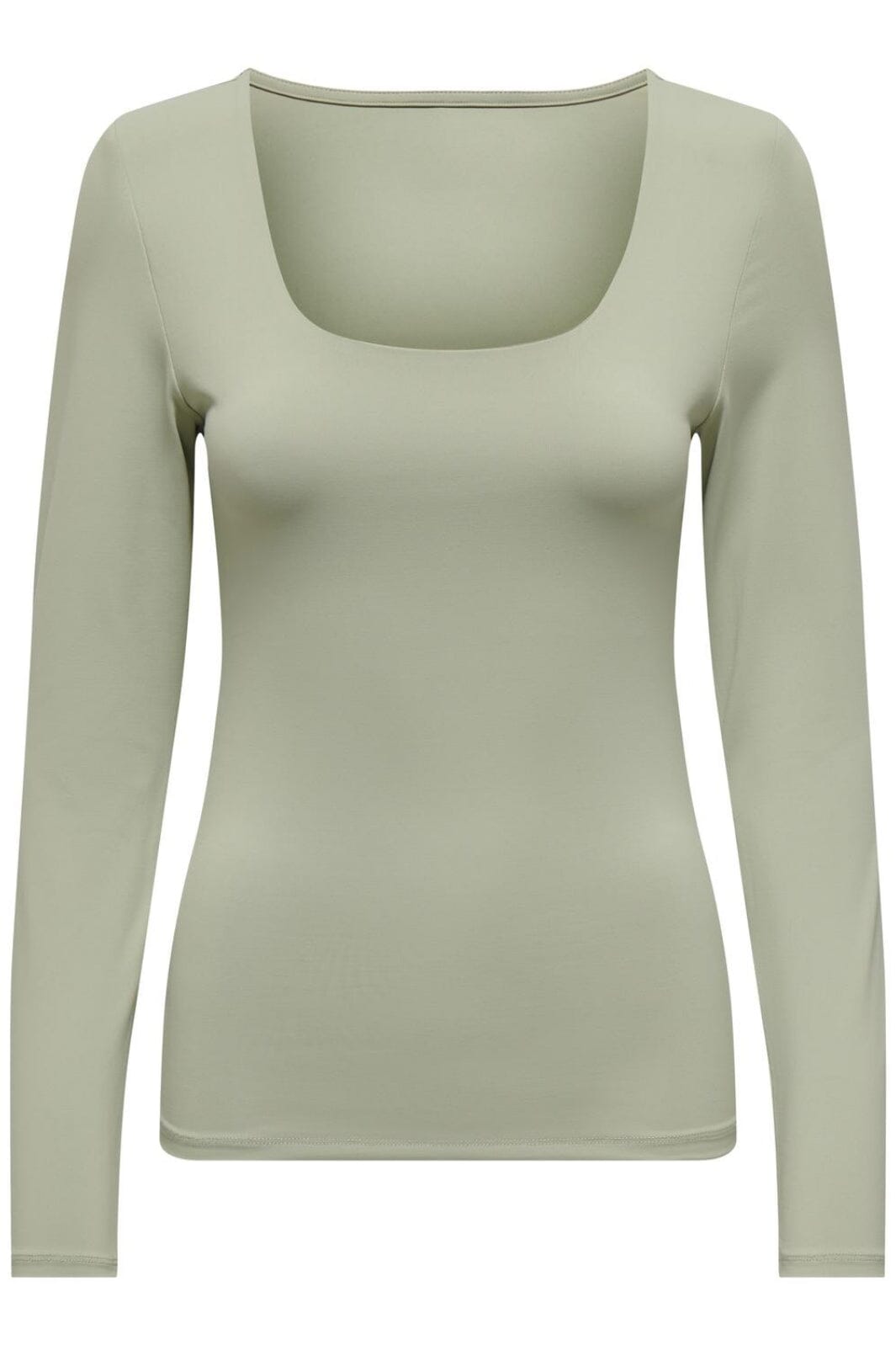 Only - Onlea L/S 2-Way Deep Neck Top - 4597726 Desert Sage Toppe