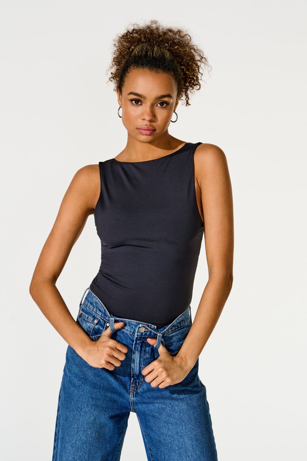 Only - Onlea S/L 2-Ways Fit Top - 4141432 Black Toppe