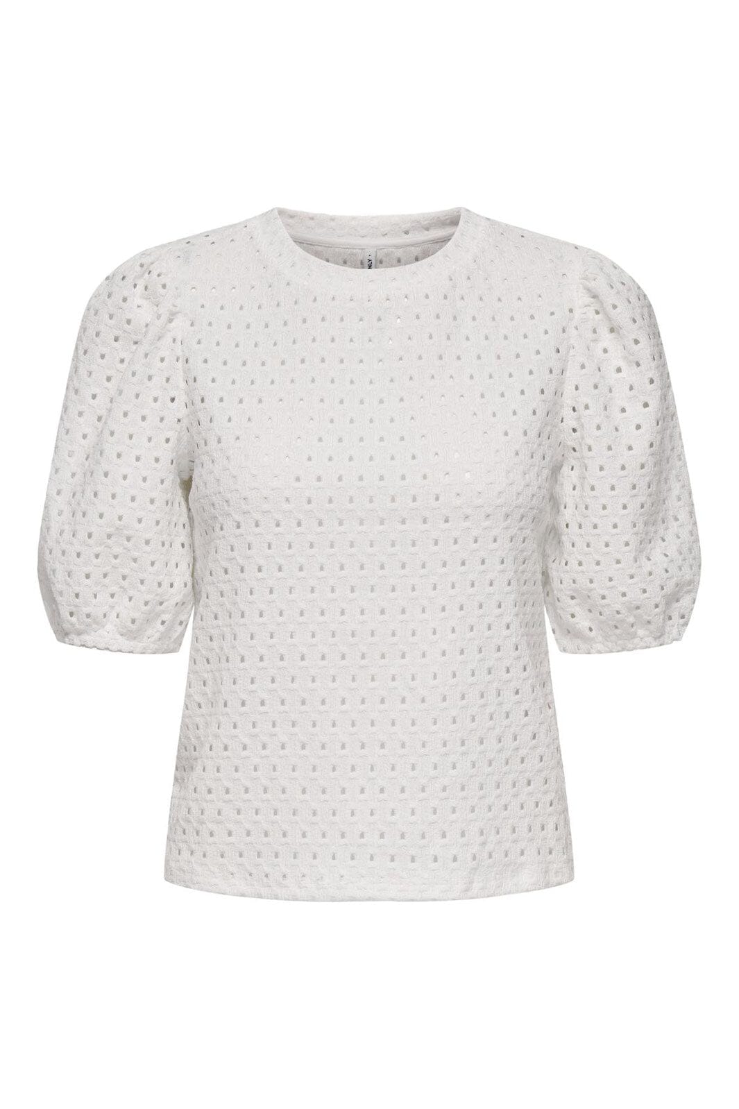 Only - Onlelisa S/S O-Neck Top Box - 4738419 Cloud Dancer