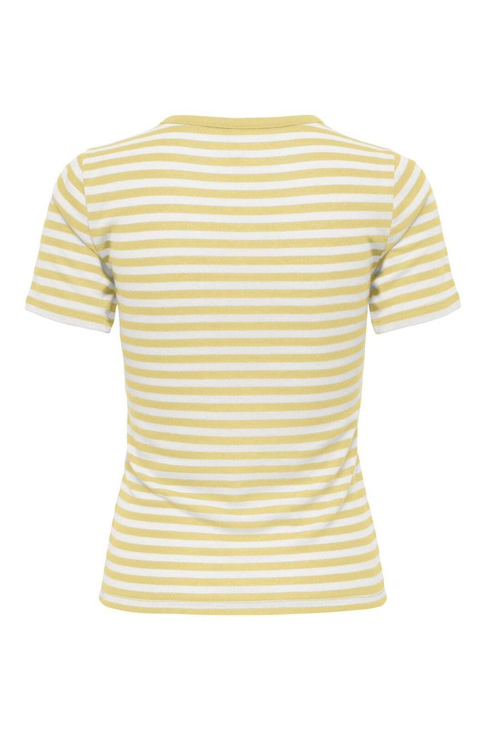 Only - Onlelli S/S Rib Top - 4942861 Lemon Meringue Cloud Dancer (Dya) Binding Lemon Meringue