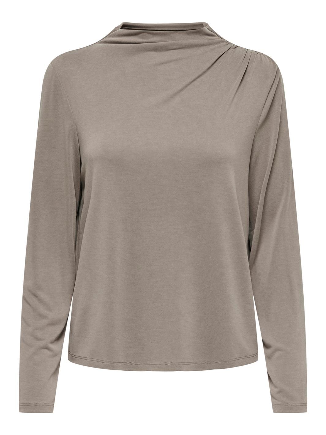 Only - Onlfree Life L/S Modal Draped Top - 4410245 Walnut