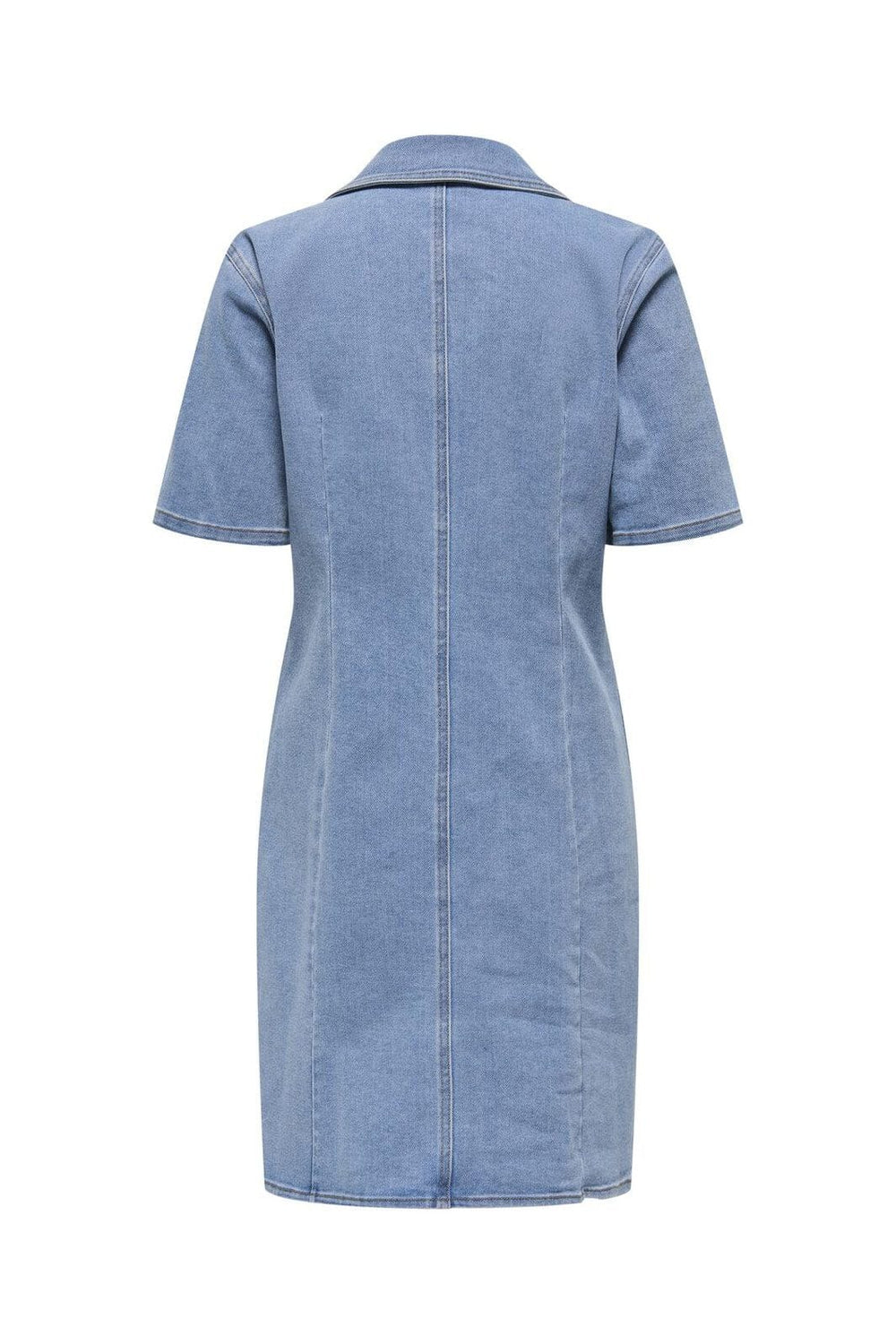 Only - Onlfrida Ss Zip Dress Gua - 4879722 Light Medium Blue Denim