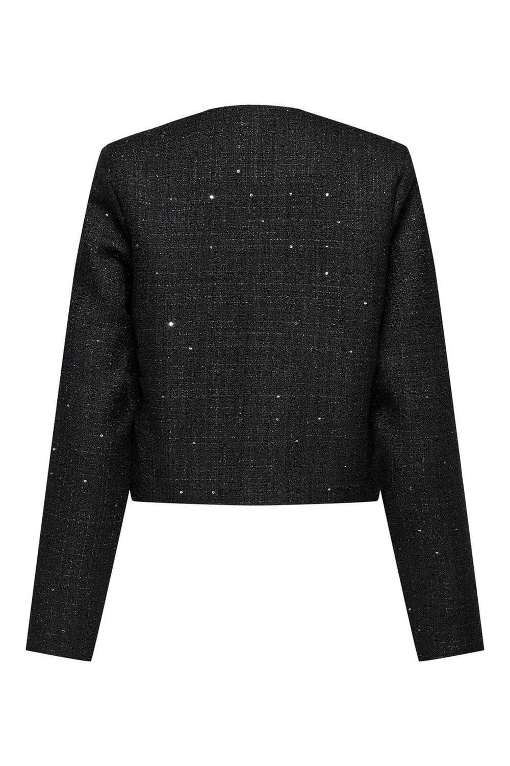Only - Onlinda Life L/S Seq Boucle Jacket Tlr - 4857589 Black Sequin