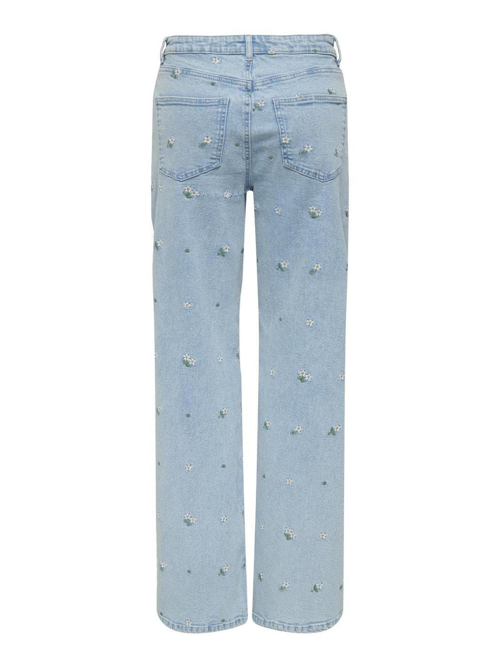 Only - Onljuicy Wide Emb Akm - 4854681 Light Blue Denim Emb