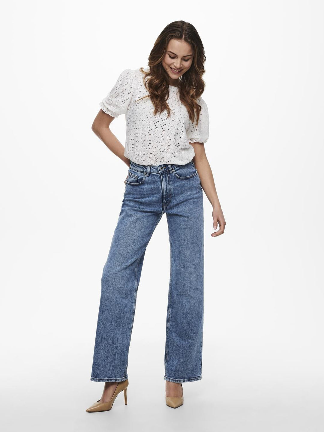 Only - Onljuicy Wide Leg Rea365 - 3860808 Medium Blue Denim Nas365 Jeans