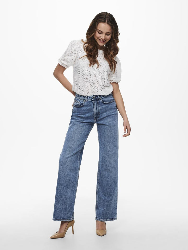 Only - Onljuicy Wide Leg Rea365 - 3860808 Medium Blue Denim Nas365 Jeans