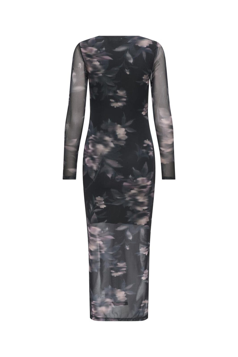 Only - Onlkaya Life Ls Midi Mesh Dress - 4850581 Twilight Mauve Diffused Floral