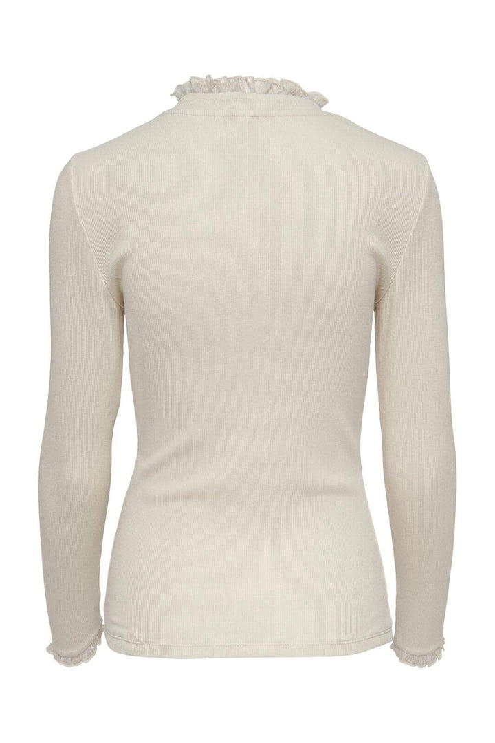 Only - Onlleslie L/S Lace Mix Top - 4071079 Birch
