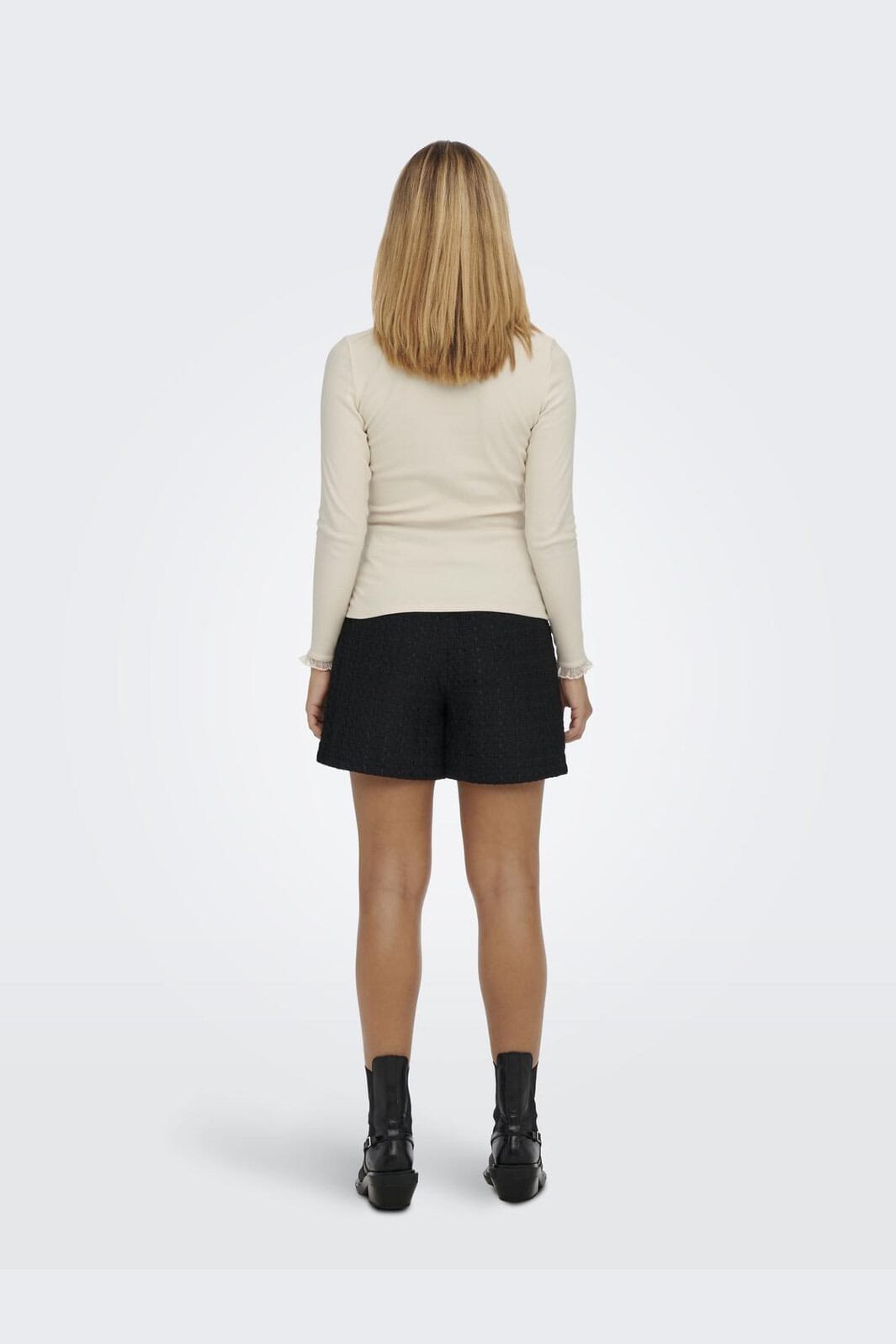 Only - Onlleslie L/S Lace Mix Top - 4071079 Birch