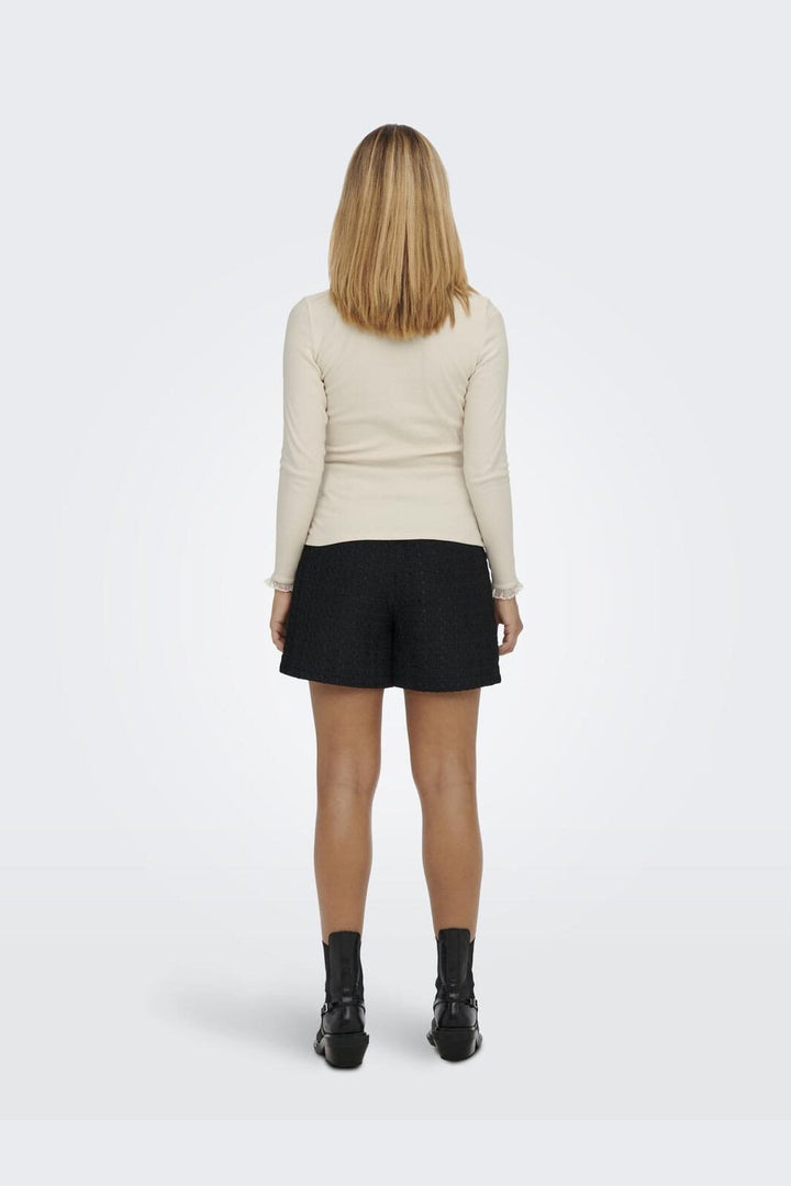Only - Onlleslie L/S Lace Mix Top - 4071079 Birch