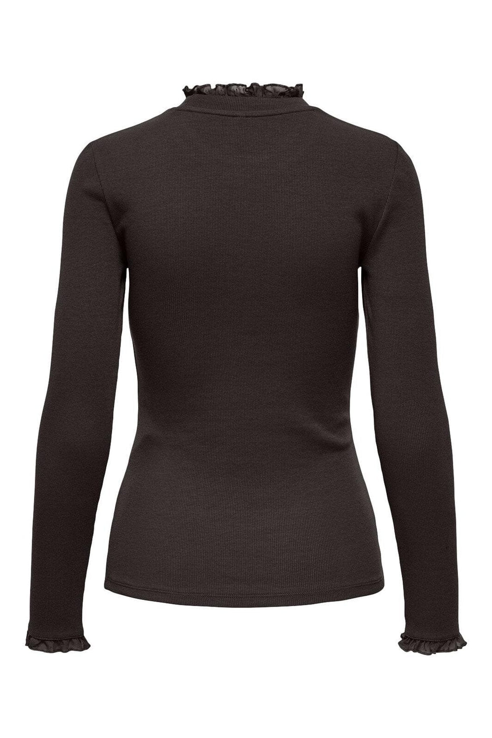 Only - Onlleslie L/S Lace Mix Top - 4892133 Chocolate Torte