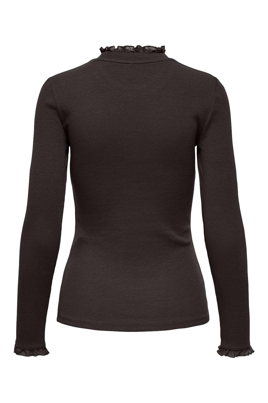 Only - Onlleslie L/S Lace Mix Top - 4892133 Chocolate Torte