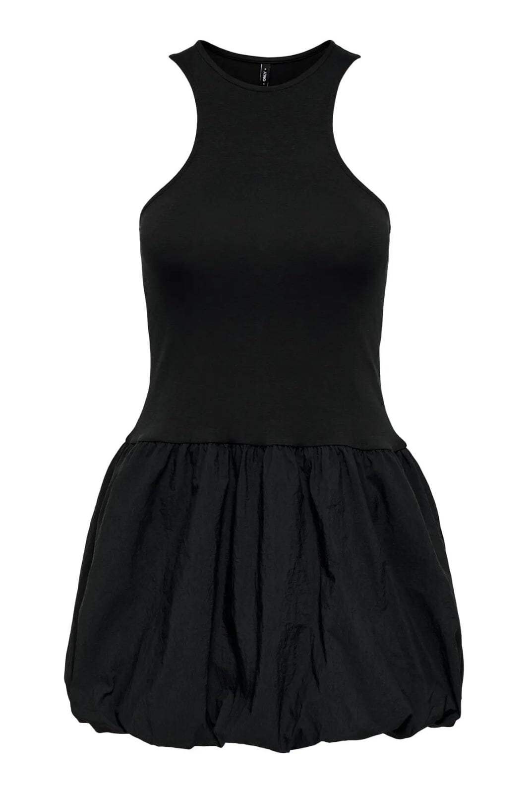 Only - Onllia S/L Ballon Mix Short Dress - 4772878 Black