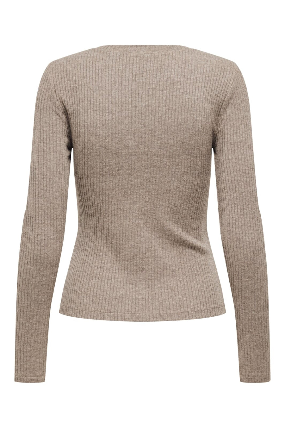 Only - Onllinea L/S O-Neck Button Top Cc - 4806160 Brown Lentil Melange