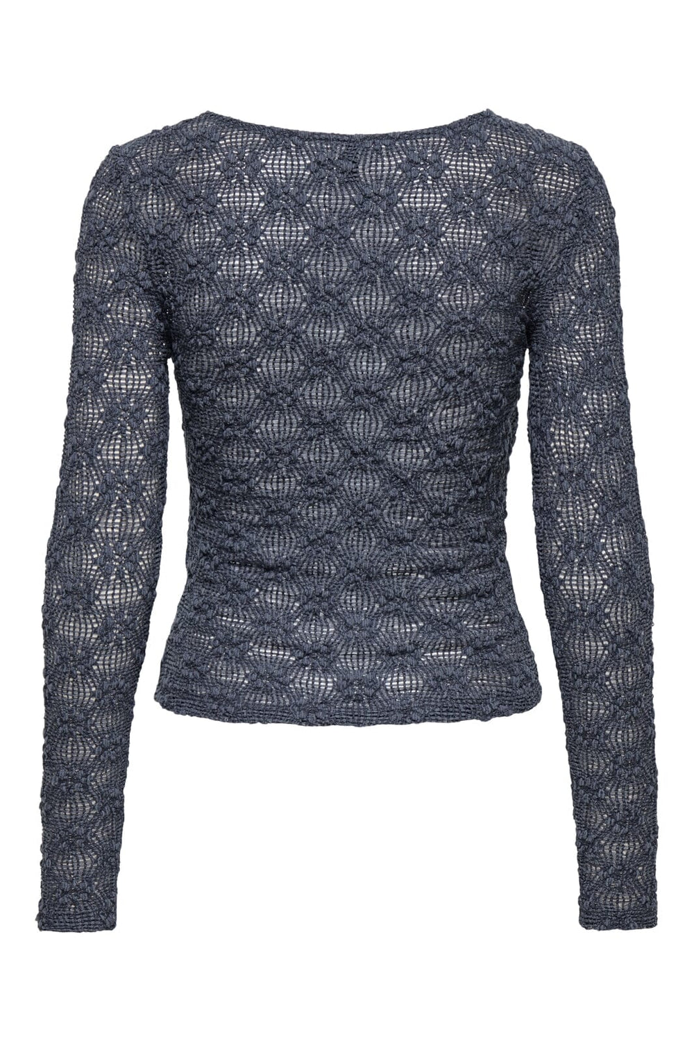 Only - Onllola L/S O-Neck Lace Top - 4841537 Ombre Blue