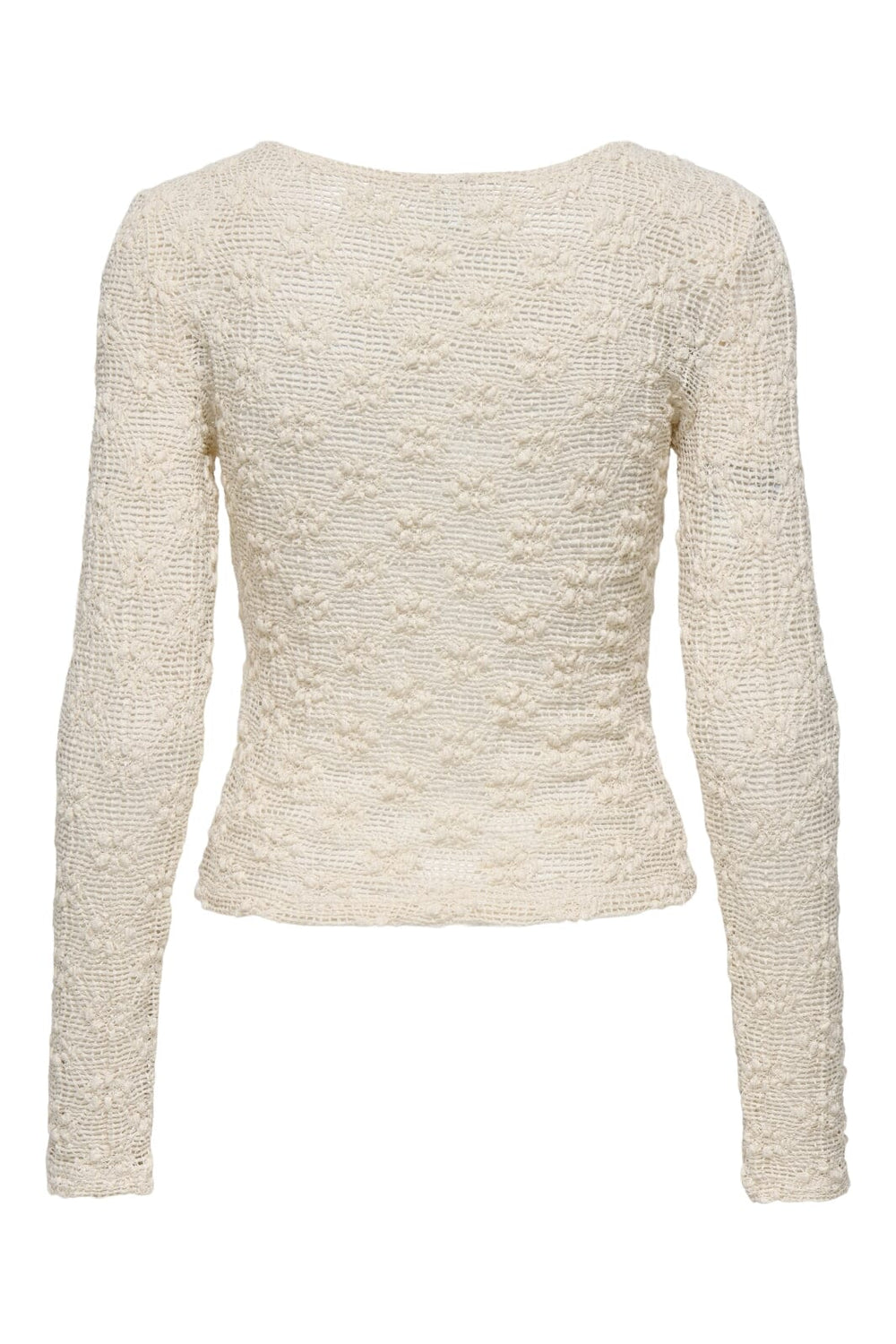 Only - Onllola L/S O-Neck Lace Top - 4841538 Birch