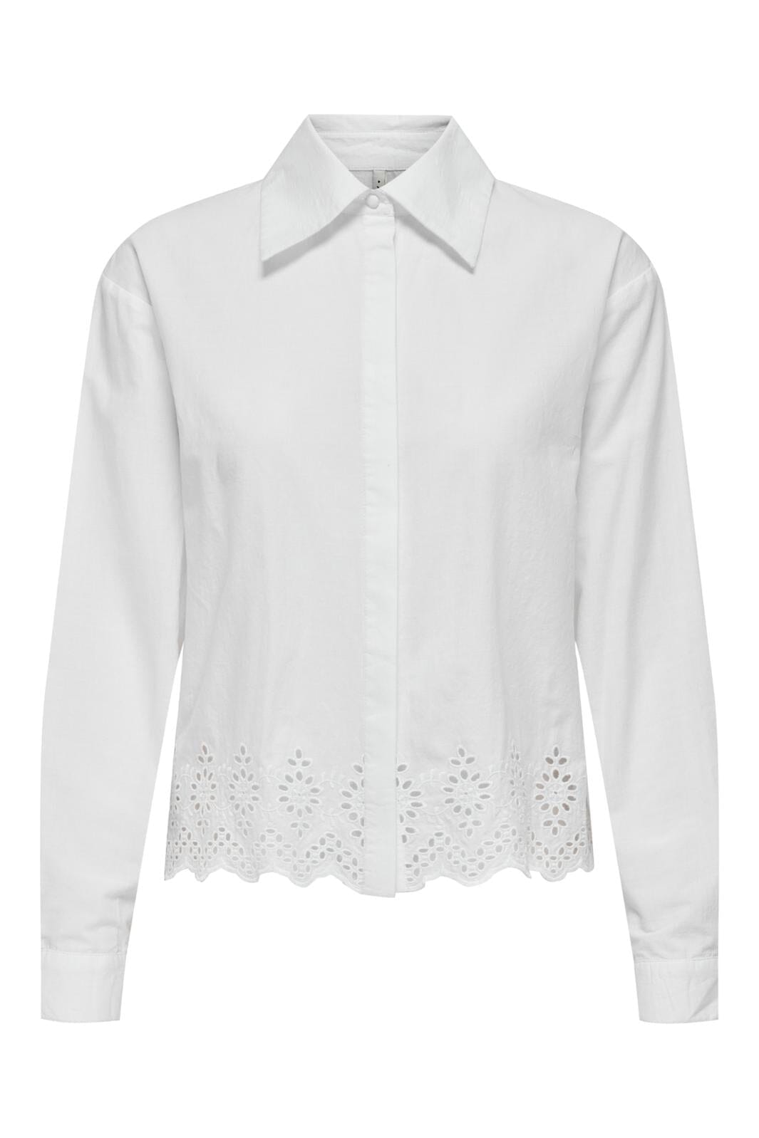 Only - Onllou Life Emb L/S Shirt - 4427992 Bright White