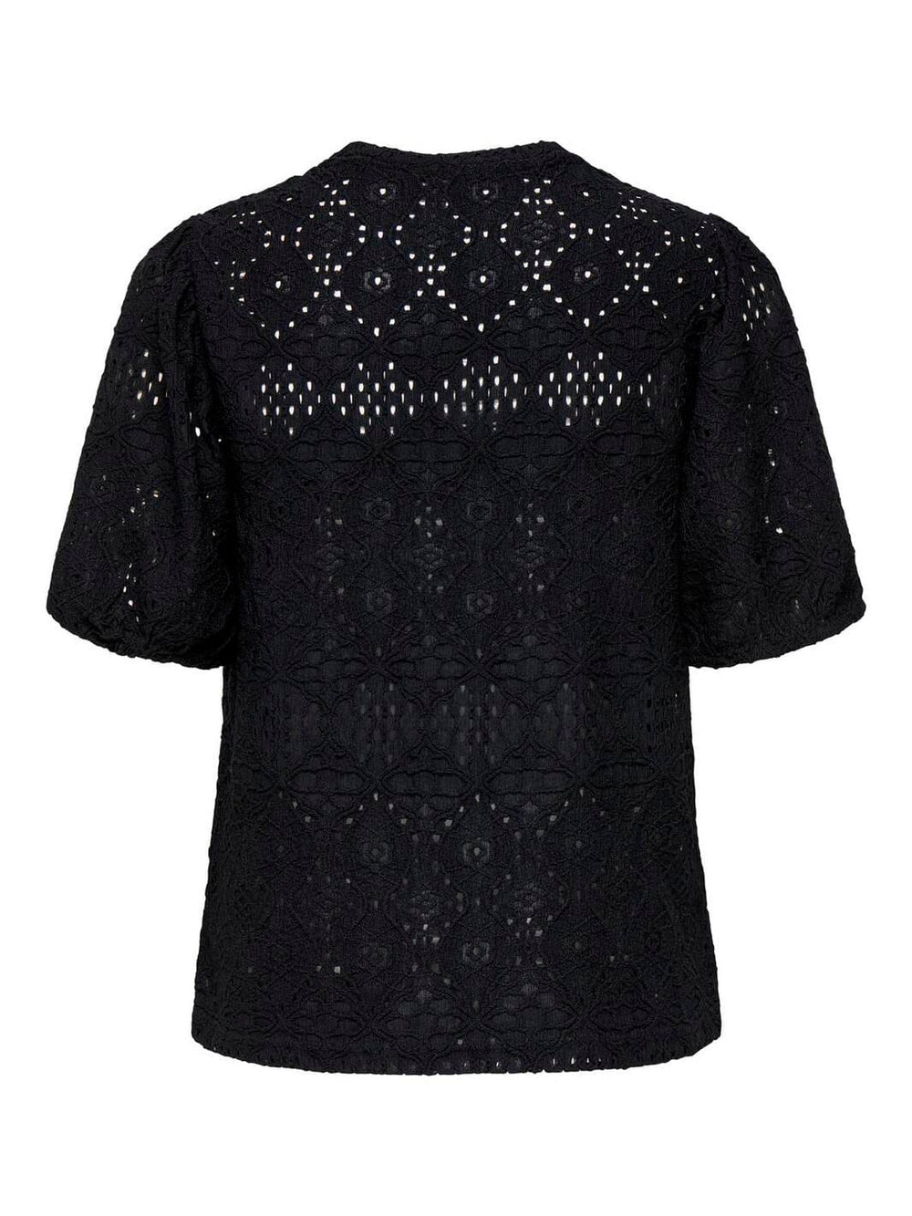 Only - Onlluz S/S Puff Sleeve Top - 4792858 Black