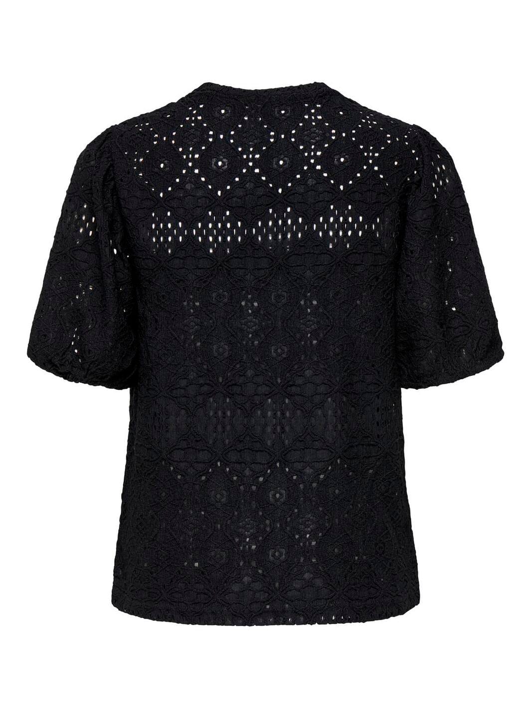 Only - Onlluz S/S Puff Sleeve Top - 4792858 Black