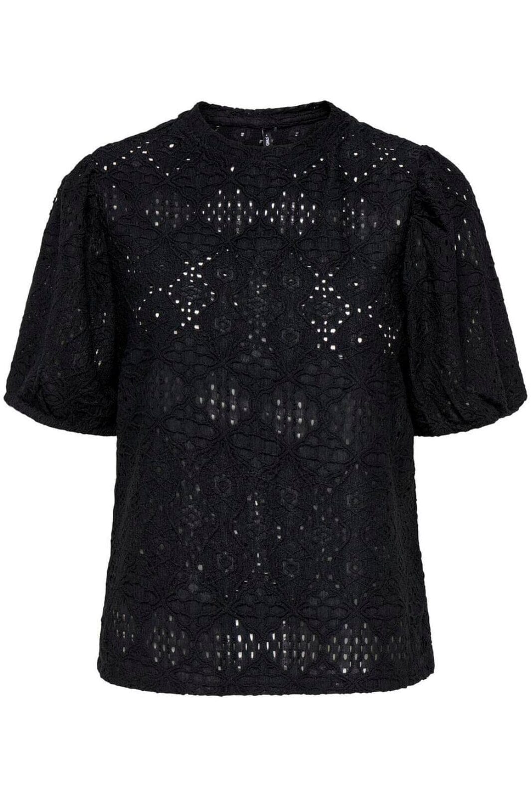 Only - Onlluz S/S Puff Sleeve Top - 4792858 Black Toppe