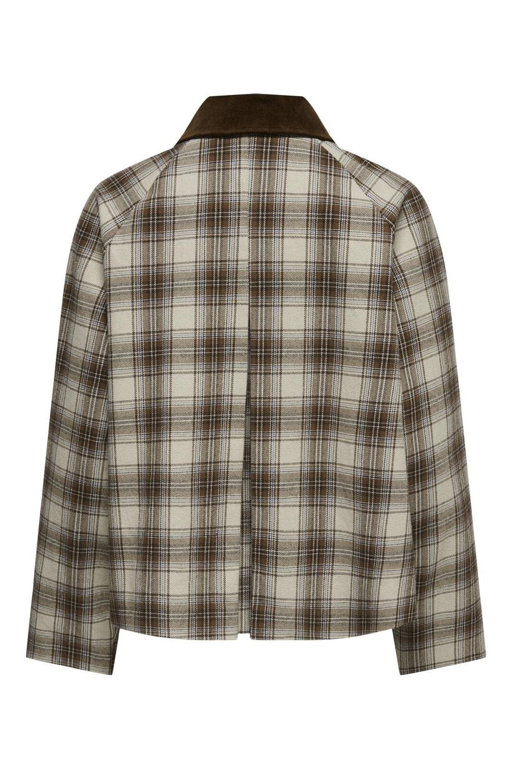 Only - Onlmanilla Check Jacket - 4971493 White Pepper Cocoa Creme & Faded Denim