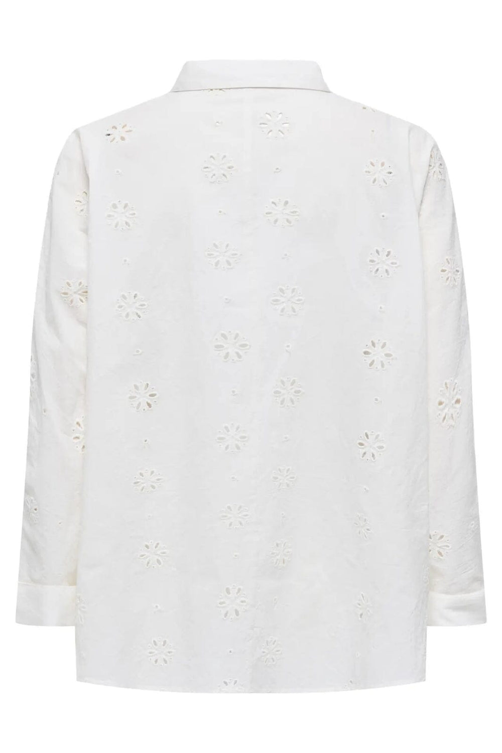 Only - Onlnew Lina Grace Ls Brod Angl Shirt - 4880065 Cloud Dancer