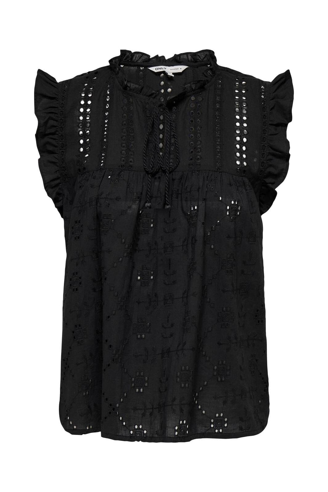 Only - Onlreva Life S/L Emb Top 15218460 - 4757205 - Black