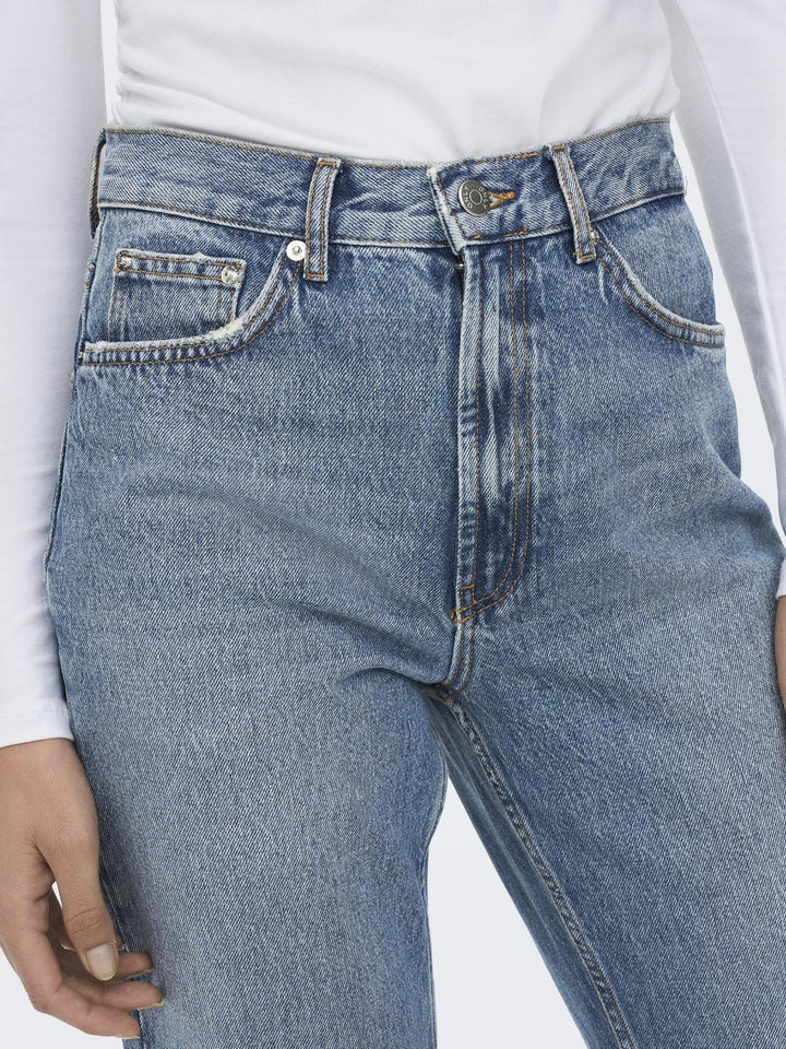 Only - Onlriley Life Str Dot353 - 4419747 Medium Blue Denim Jeans
