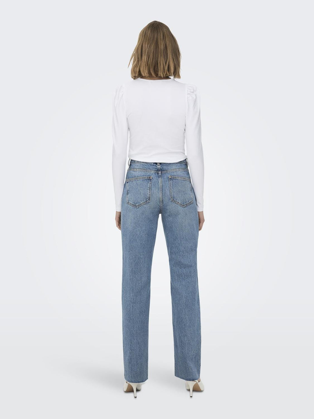 Only - Onlriley Life Str Dot353 - 4419747 Medium Blue Denim Jeans