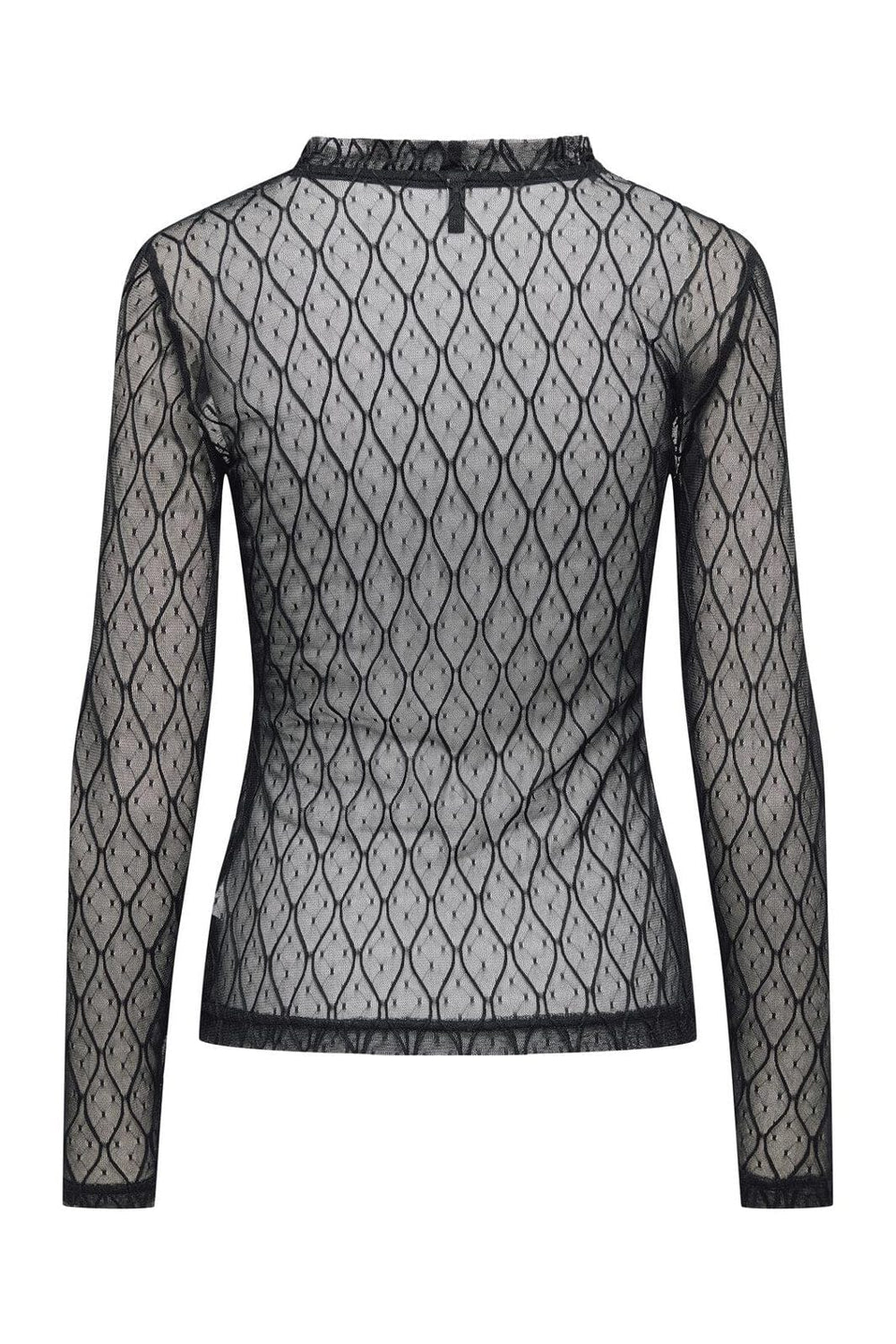 Only - Onlsalina L/S Lace Top - 4805080 Black