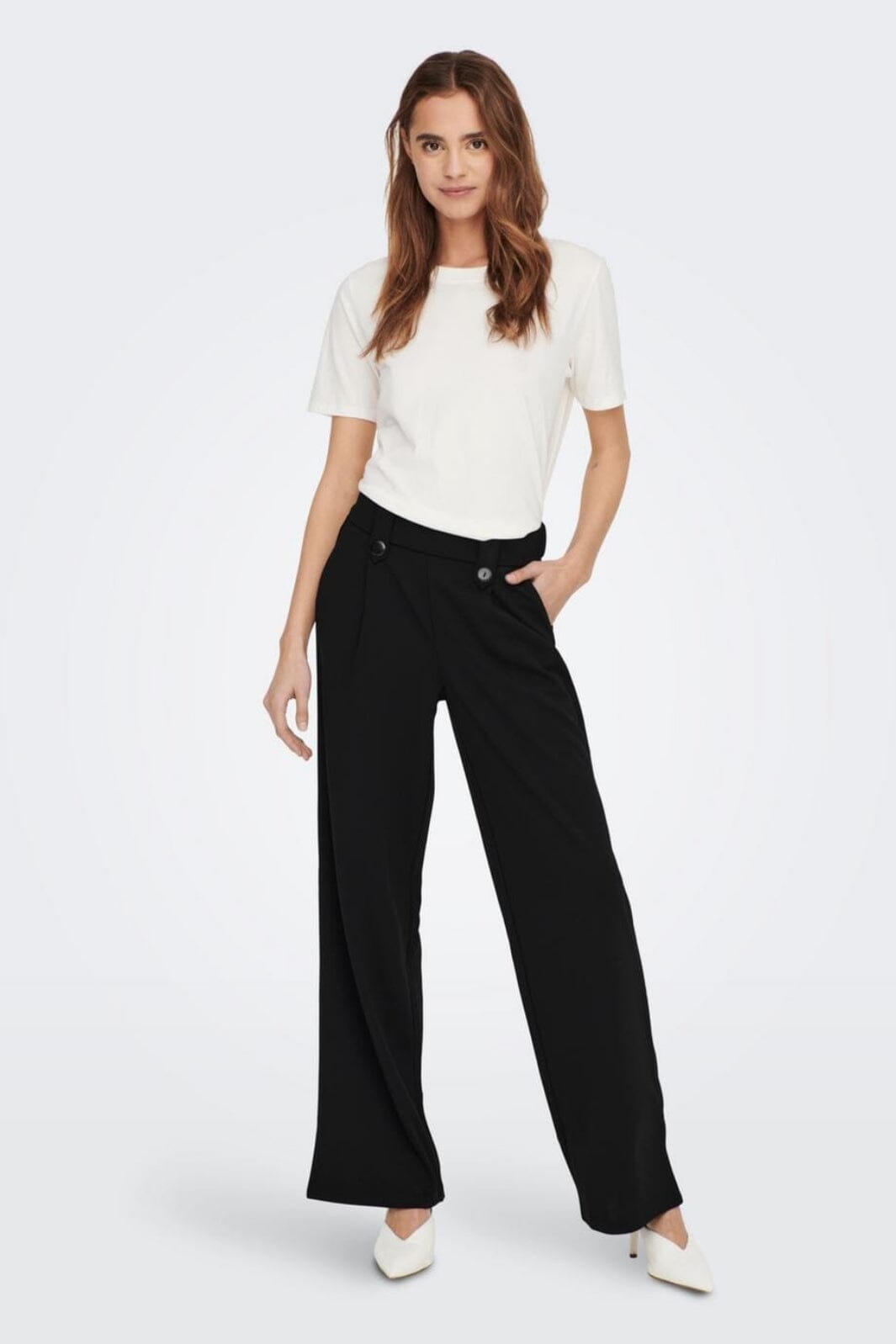 Only - Onlsania Button Pant - 4111882 Black Bukser