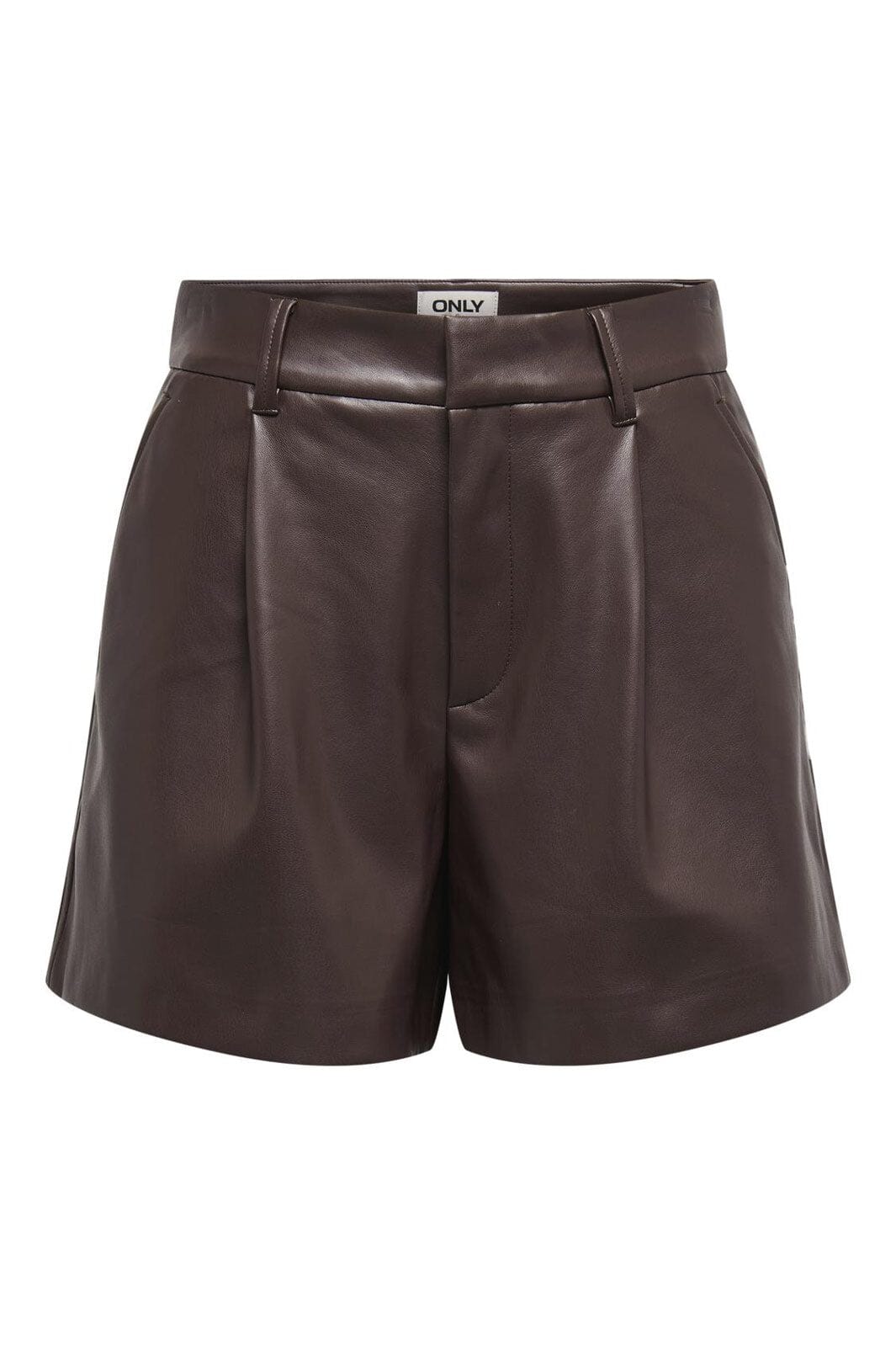 Only - Onlsmooth Faux Lea Shorts Cc - 4786411 Seal Brown