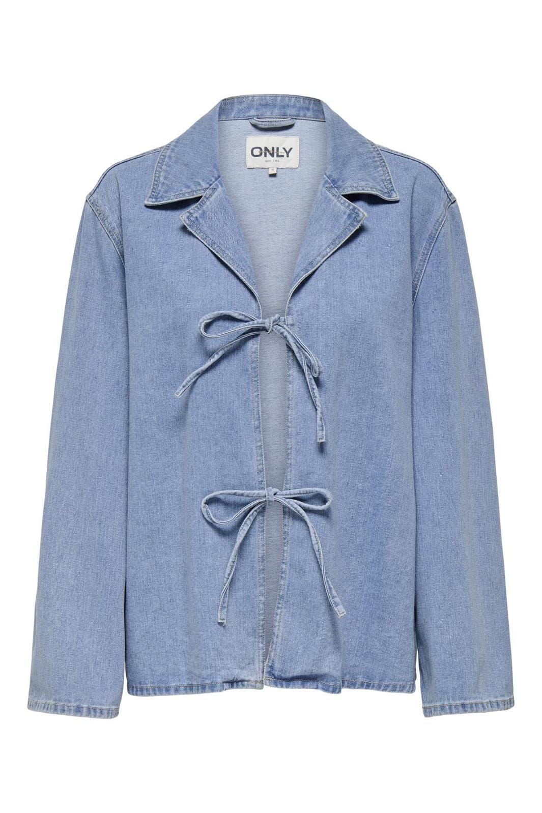 Only - Onlthilda Ls Tie Jkt Gua - 4774515 Light Blue Denim