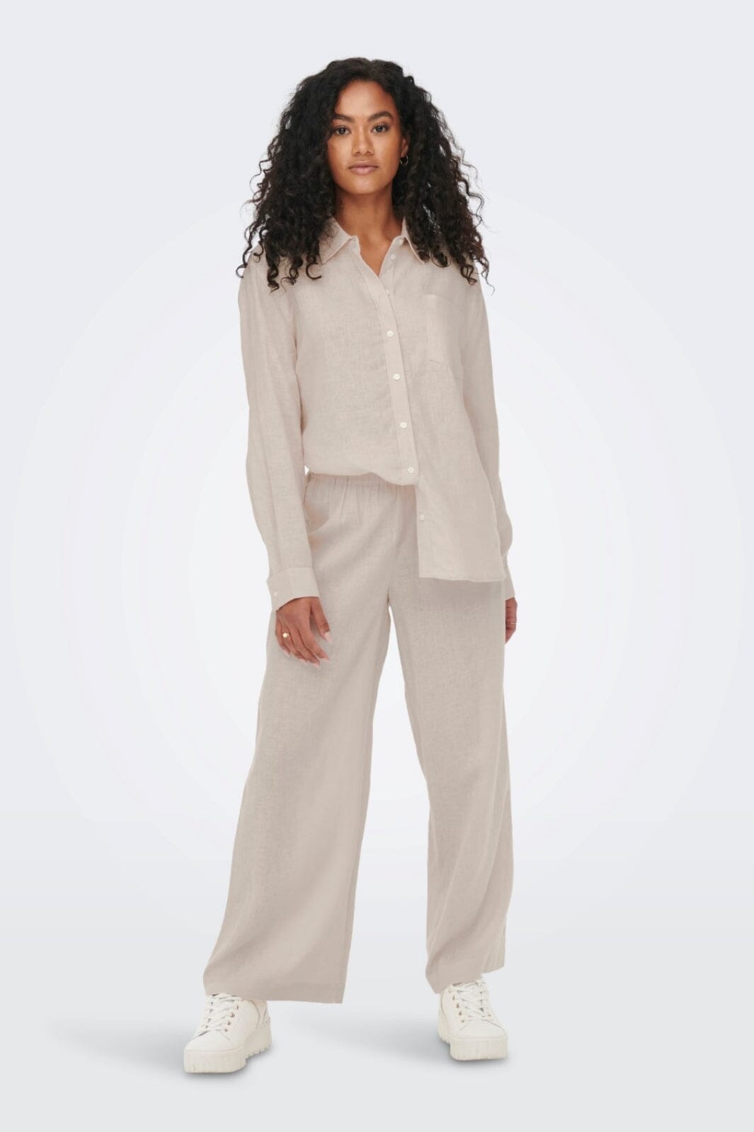 Only - Onltokyo Linen Blend Pant - 3996929 Moonbeam Bukser