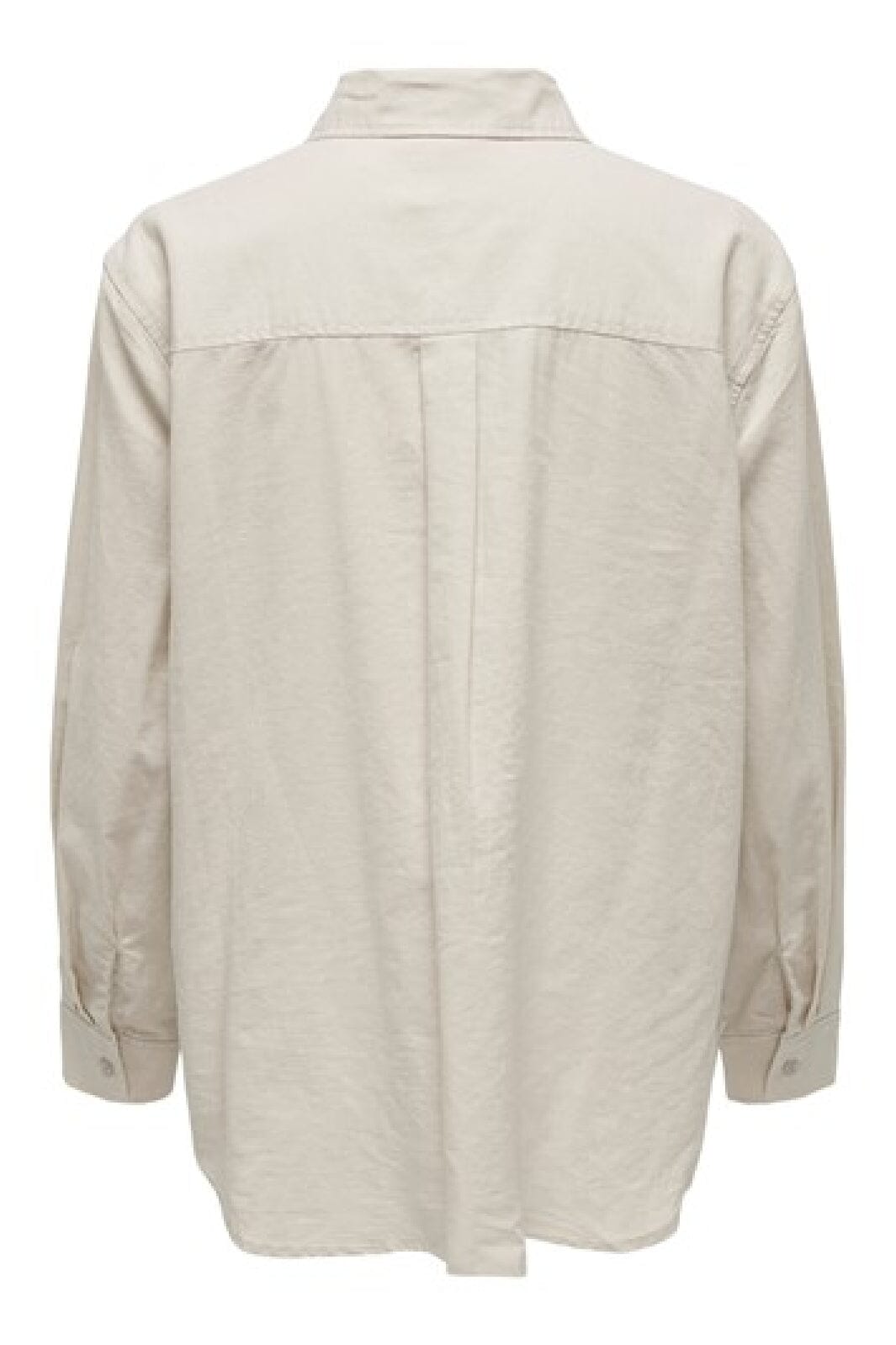 Only - Onltokyo L/S Linen Blend Shirt - 3996894 Moonbeam Skjorter