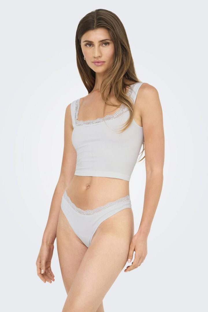 Only - Onlvicky Lace Singlet Square Neck Acc - 4816313 Bright White
