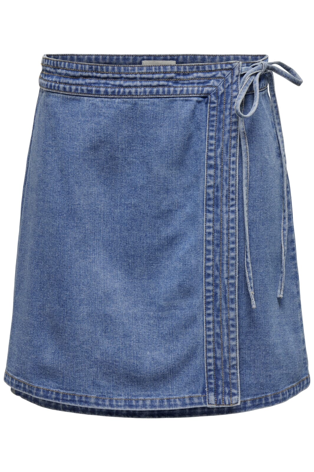 Only - Onlvilla Wrap Tie Skirt Gua - 4550180 Light Blue Denim Nederdele