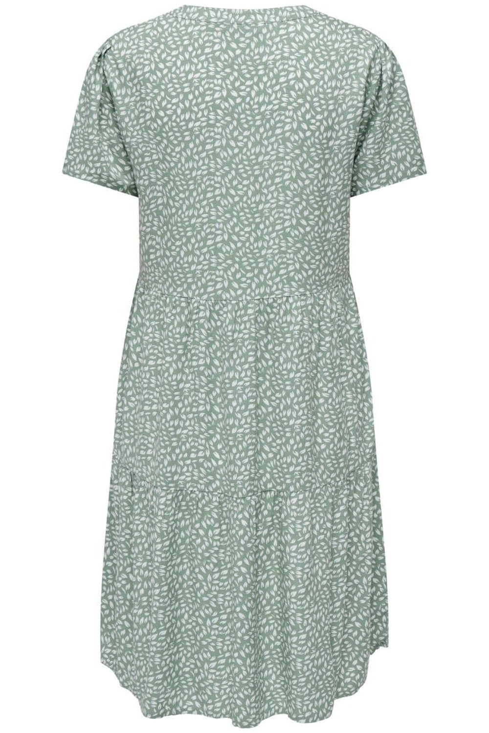 Only - Onlzally Life S/S Thea Dress 15262674 - 3936374 - Chinois Green White Leafs