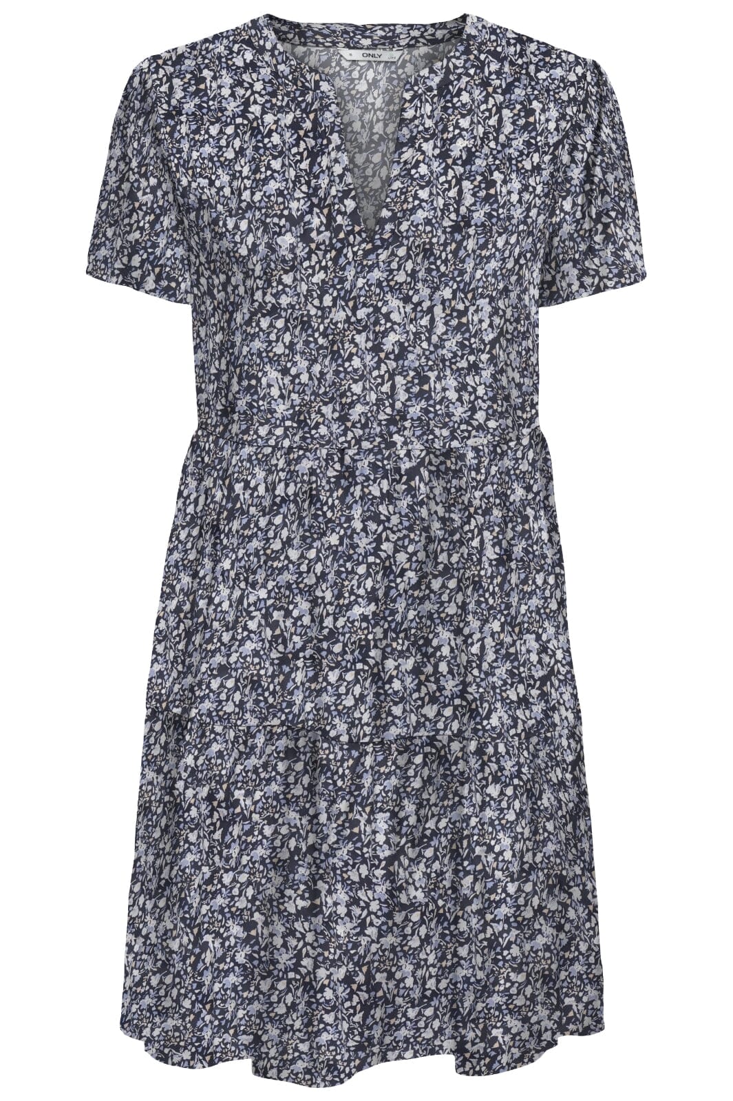 Only - Onlzally Life S/S Thea Dress 15262674 - 4800839 - Night Sky Sofia White Blue Ditsy