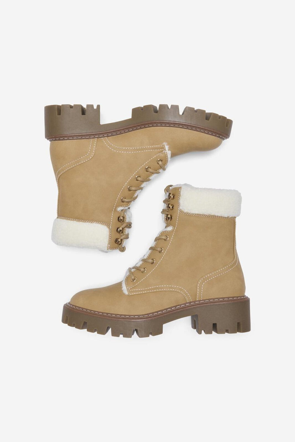 Only Shoes - Onlbetty-11 Warm Lace Up - 4844435 New Wheat