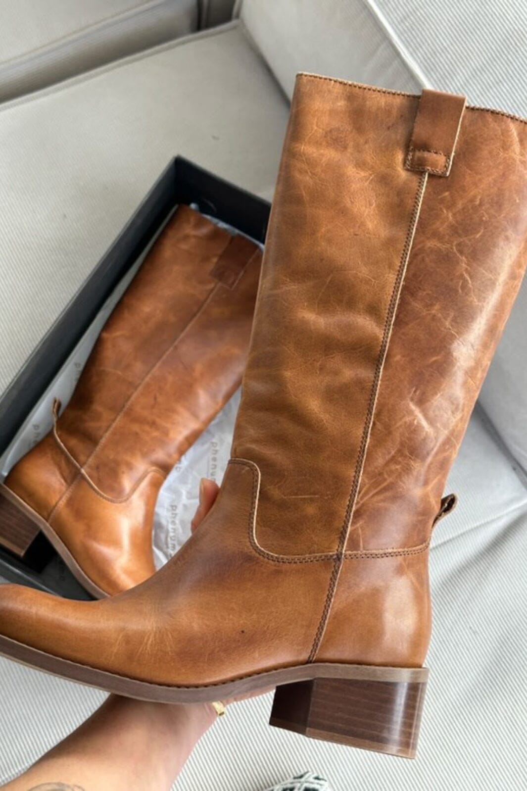 Phenumb Copenhagen - Martina Long - Cognac Støvler