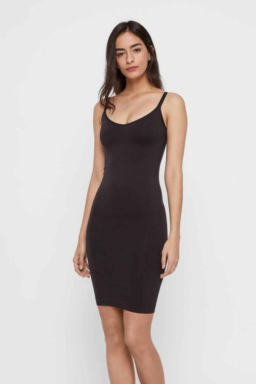 Pieces - Ballroom Long Singlet - Black Kjoler