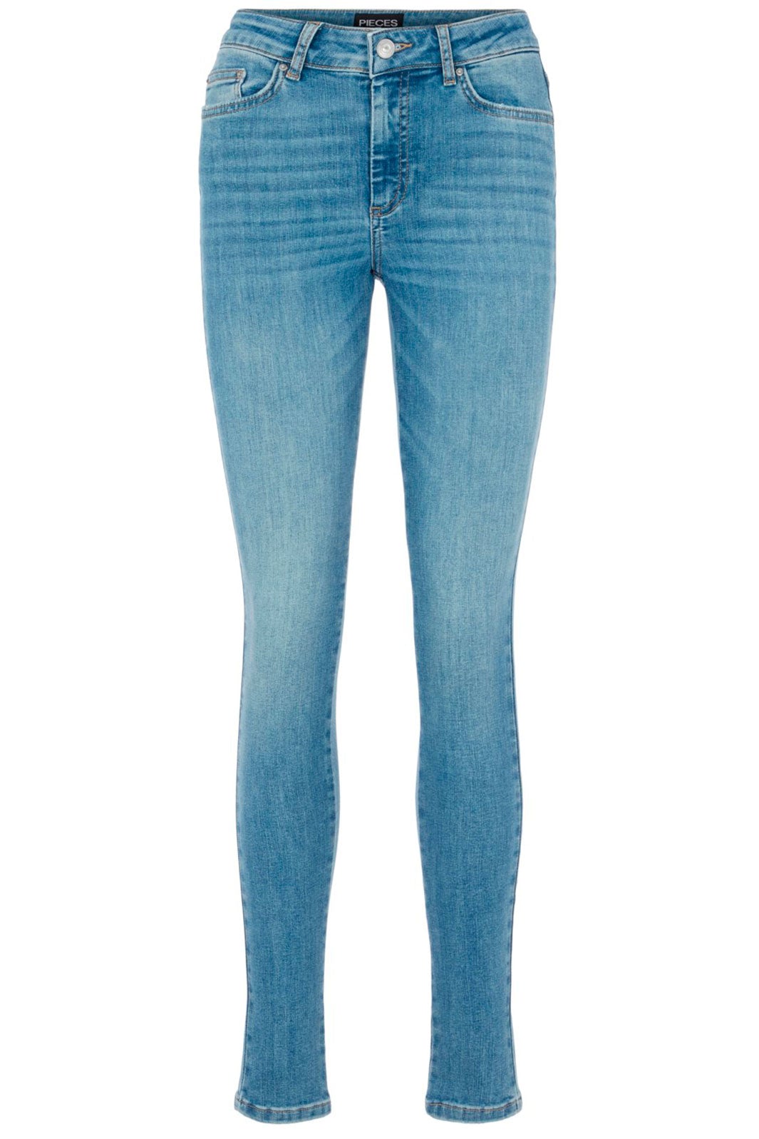 PIECES - Delly Skn MW Jeans Noos - Light Blue Denim Jeans