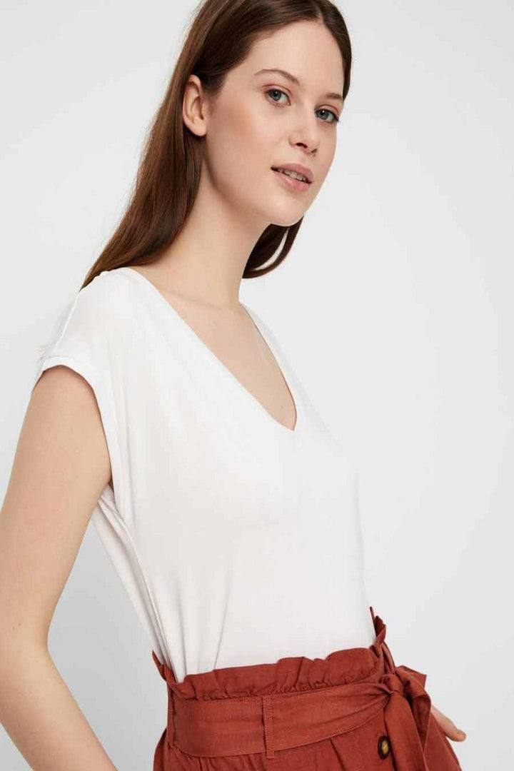 PIECES - Kamala Tee - Bright White Toppe