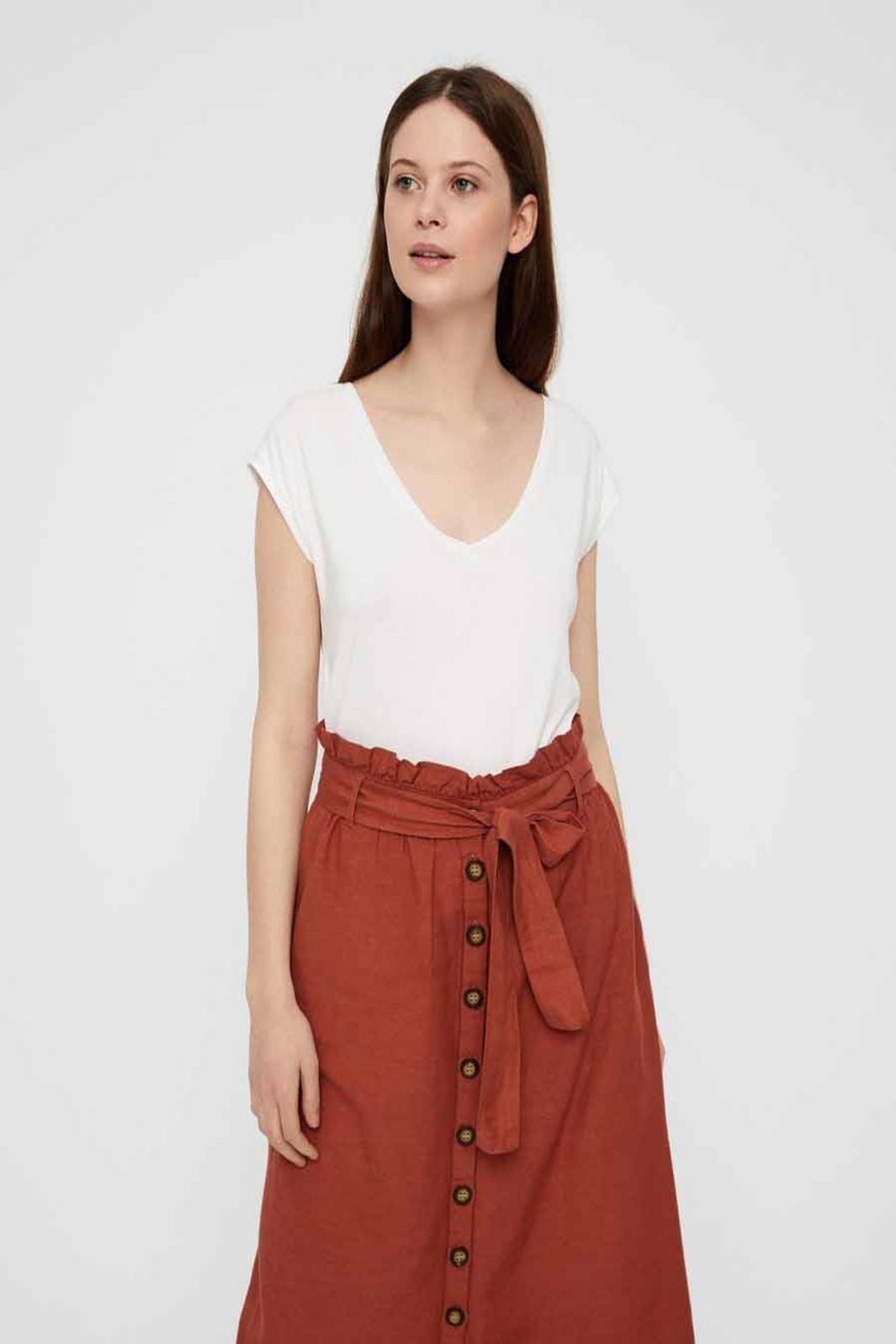 PIECES - Kamala Tee - Bright White Toppe