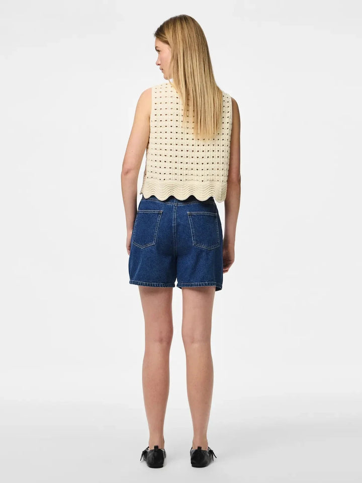 Pieces - Pcabbi Shorts - 4632583 Medium Blue Denim Shorts