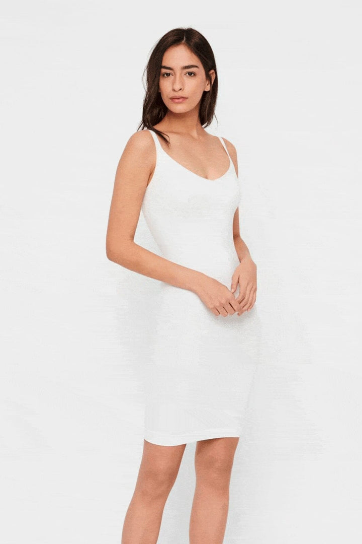 Pieces - Pcballroom Long Singlet - White Toppe